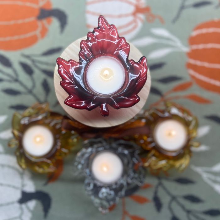Autumn Leaves Soy Wax Tea Lights - Ruby Creek Candle Co.