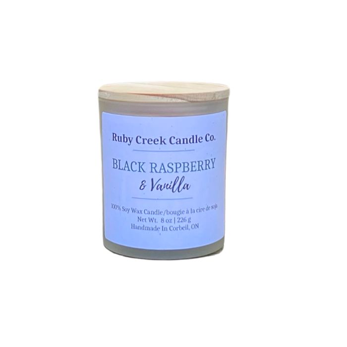 Black Raspberry & Vanilla Soy Wax Candle - Ruby Creek Candle Co.