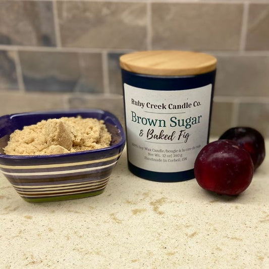 Brown Sugar & Baked Fig Soy Wax Candle - Ruby Creek Candle Co.