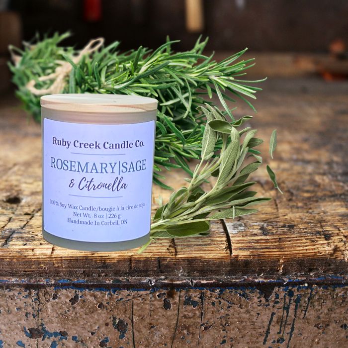 Rosemary|Sage and Citronella Soy Wax Candle - Ruby Creek Candle Co.