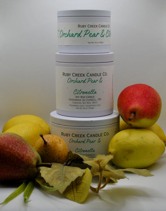 Orchard Pear & Citronella Soy Wax Candle