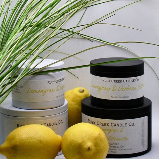 Lemongrass and Verbena Citronella Soy Wax Candle