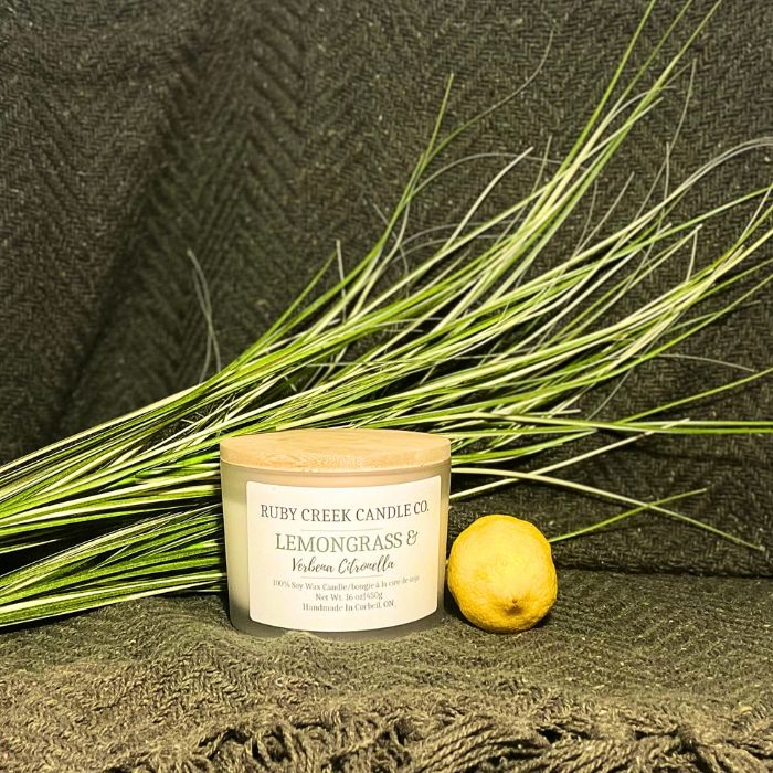 Lemongrass and Verbena Citronella Soy Wax Candle