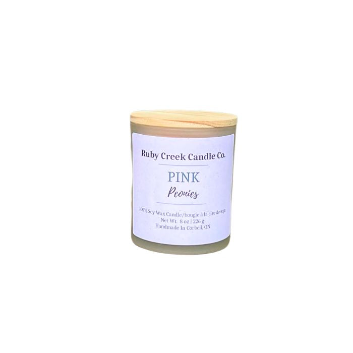 Pink Peonies Soy Wax Candle