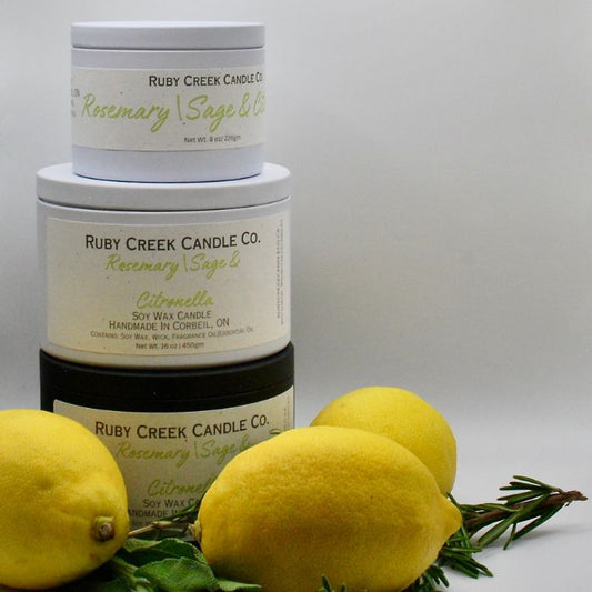 Rosemary|Sage and Citronella Soy Wax Candle